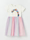 Crew Neck Printed Girl Dress